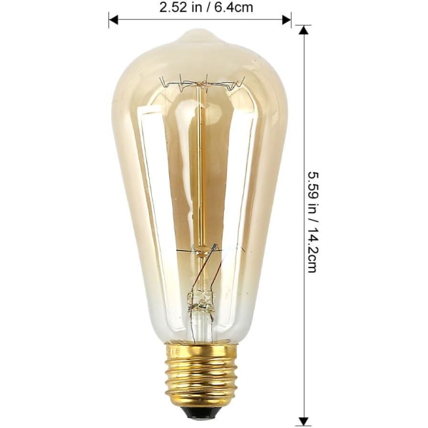 E27 Retro glödlampor, Edison Antique Bulb Varmvit