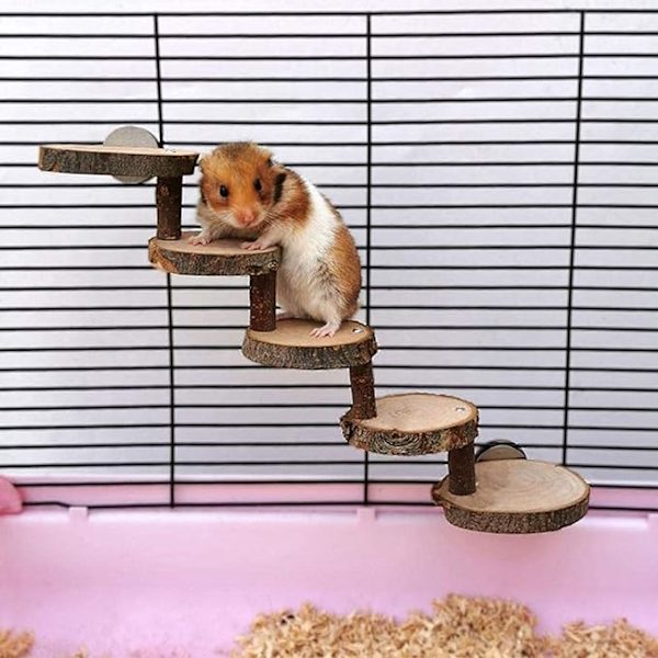 Träningsleksak för hamster, klätterleksak för hamster i trä