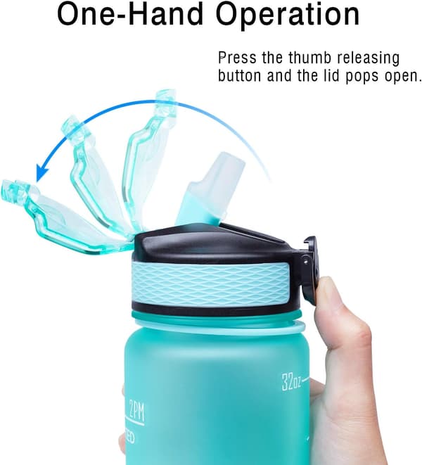32 oz vesipullo oljella, urheilupullo BPA-vapaa Mint Green