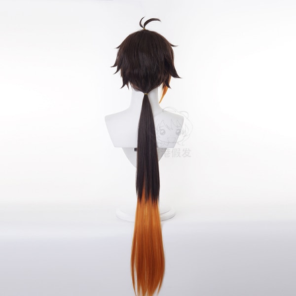 Genshin Impact Zhongli cosplay peruk cos peruk animation gradvis långt hår