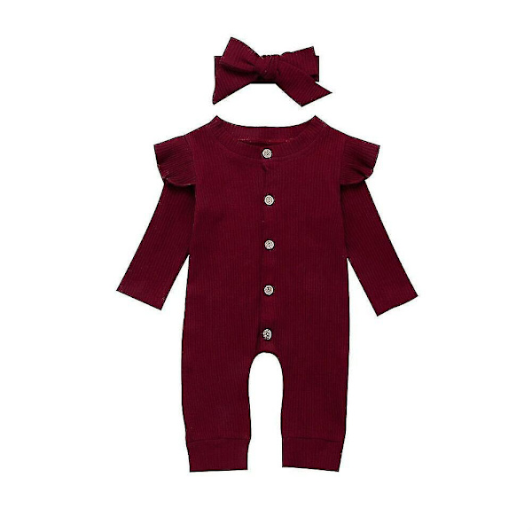 Baby Spring Autumn Clothing - Newborn Baby / Ribbed Clothes Beige 24M