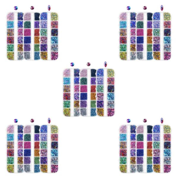 1/2/3/5 3-sett Tidløs Klassisk Neglekunst Strass Med Medium 5PCS