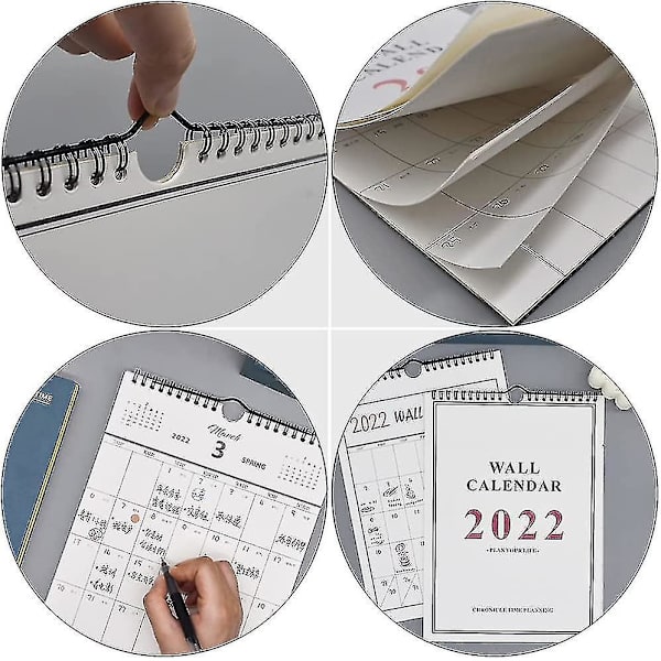 1pc 2021. 9-2022. 12 Wall Calendar Note- Taking Calendar Wall Hanging Calendar