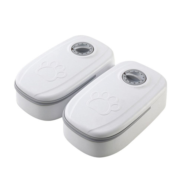 350ml/700ml Smart Pet Feeder Intelligent Automatisk Tidsinställd Pet Fee Double Meal Grey one