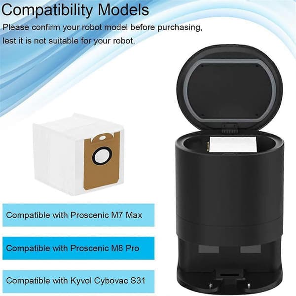 Pölypussit M7 Max, M8 Pro, T10+, N2, L6 Pro robotti-imurin osiin