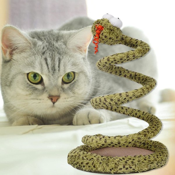 Plysch Cat Squeaky Toy 1st Kitten Supplies Interactive Snake Toy, Long Tail Snake Interactive Toy, Tillbehör för innekatt, present till kattälskare