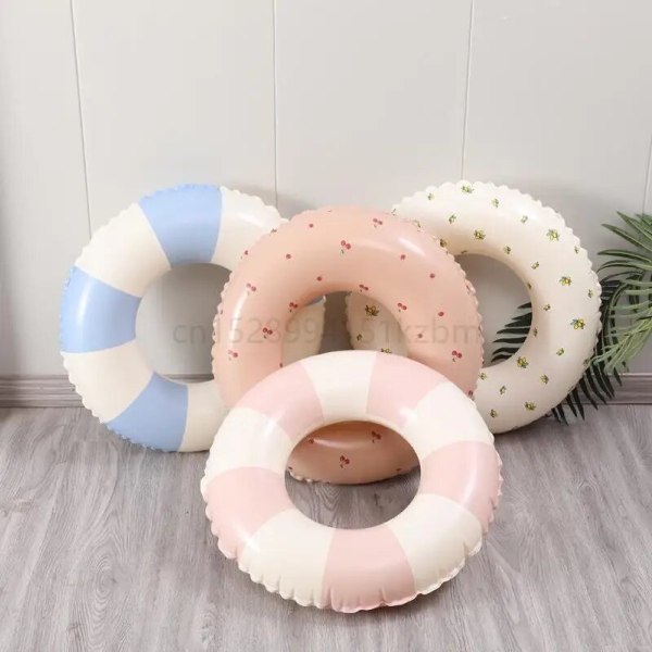 Storlek 90 Barn Summer Stripe Uppblåsbar Simring Leksak A