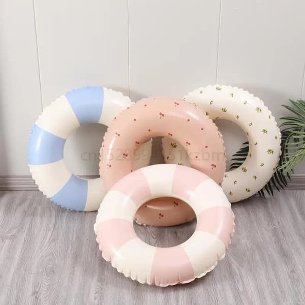 Storlek 90 Barn Summer Stripe Uppblåsbar Simring Leksak D