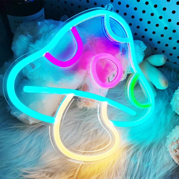 Mushroom Neon Light Svamp Neonskylt B B
