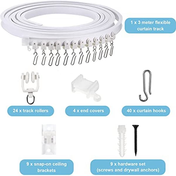 5 m U-formad L-formad set, böjbar tyst sl
