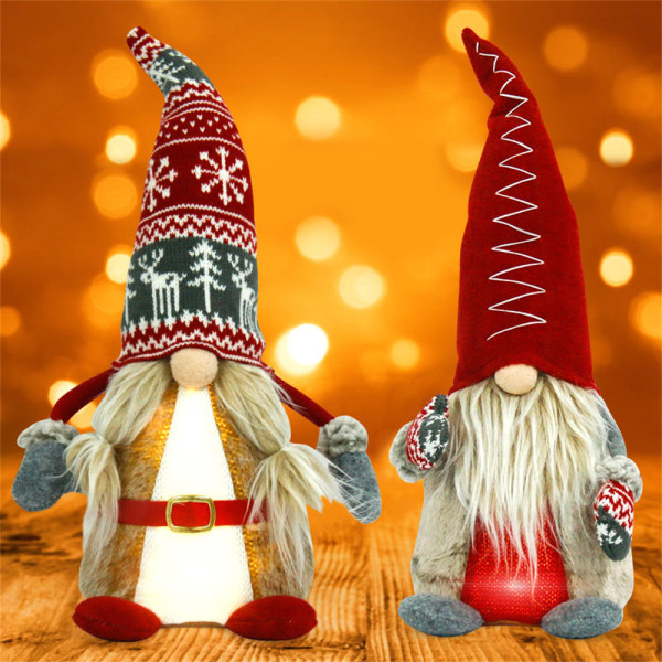 Jul Plysch Dvärg Svensk Tomte Söt Härlig dockprydnad Populära presenter till vänner Familjer the red hat