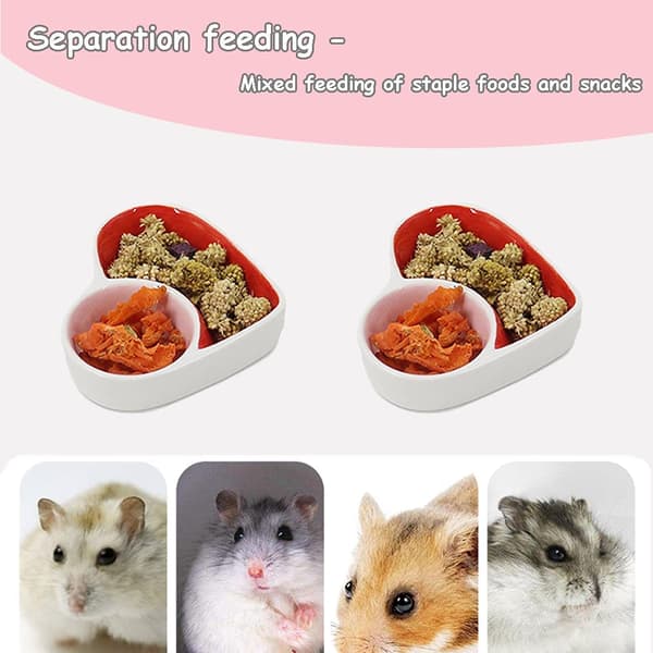 2 stk Hamsterskål Keramikk Matskål Vannskål Lite dyr