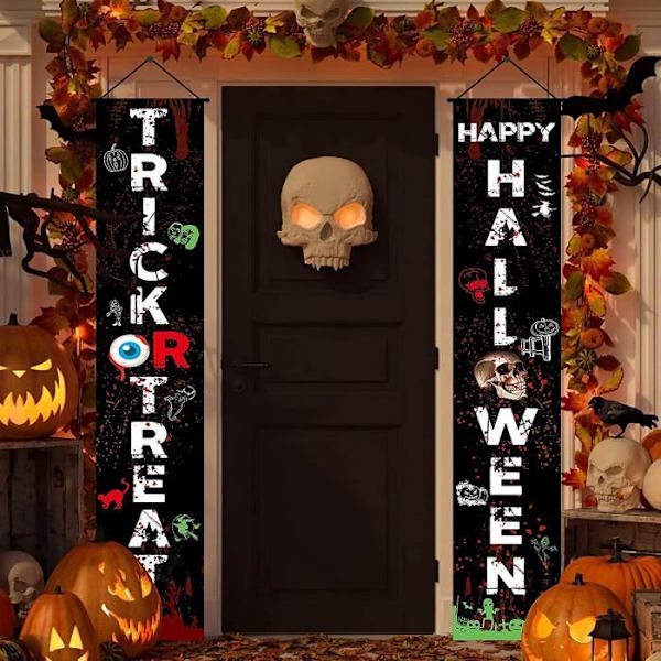 AJW-2-pack koristeellisia halloween-banderolleja Veranta Suuri kangas 180x32 cm Halloween-koristeet Sisustus[1376]