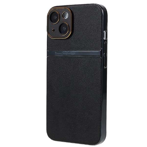 För Iphone 14 Plus Pu Läder + PC Bakre cover Slimt skyddande phone case Black