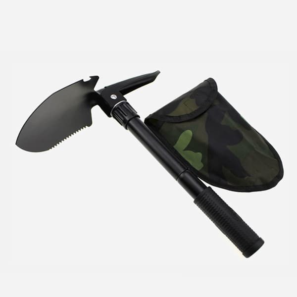 Multifunksjonell campingspade utendørs portabel spade black