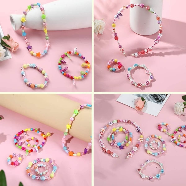 Kids Beads, DIY Armband Beads Set Kids Bead Halsband för ponny