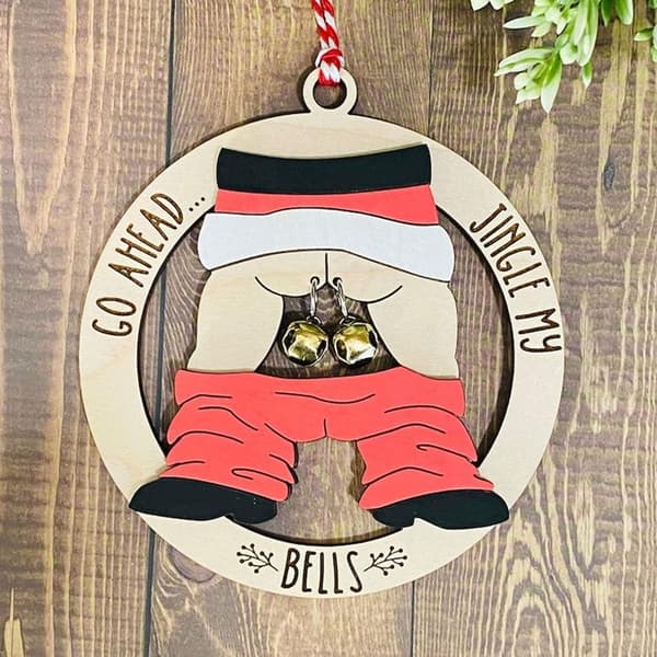 Jingle My Bell Henge Santa Butt Ornament Julepynt