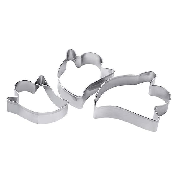 3 stk rustfritt stål Halloween Ghost Cookie Cutters kakefondantform