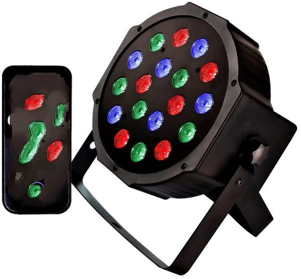 Scenebelysning DJ Disco Light 18W LEDs RGB 9 Moduser Pa
