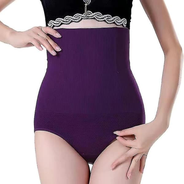 Hög midja magstring för damer Purple M and L