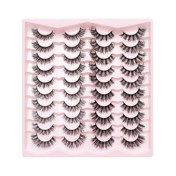 Tekoripset Irtoripset Cat-Eye Ripsienpidennykset Tekominkkiripset Luonnollisen näköiset Muhkeat Wispy-ripset, jotka näyttävät pidennyksiltä 11