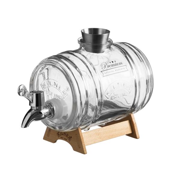 Glastunna liggande med tappkran - Kilner® transparent