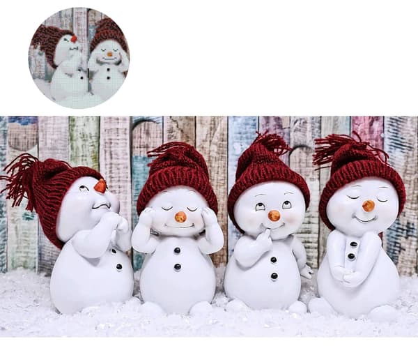 Weihnachten Schneemann DIY Diamant Malerei Kits, 5D Diamond Paint