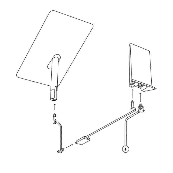 Ethernetadapter Rektangulär parabolantenn Satellit USB Internetkit för V2/Gen2