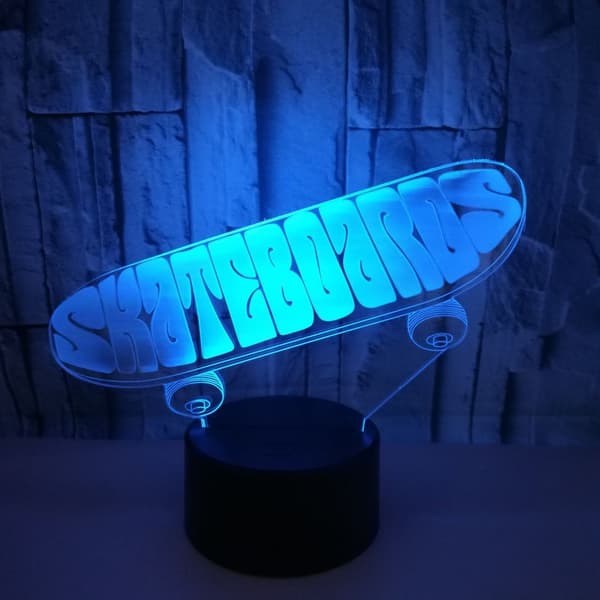 3D Optical Illusion Skateboard Sensor Nattljus
