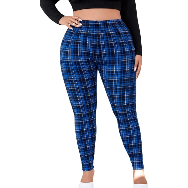 Dame Plus Size Ternede Leggings med høj talje Skinny Bukser S