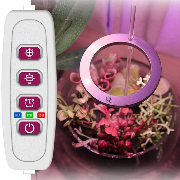 3 Ringer, Plantelampe 1-4 ring lyshode, fullt spektrum, dimbar