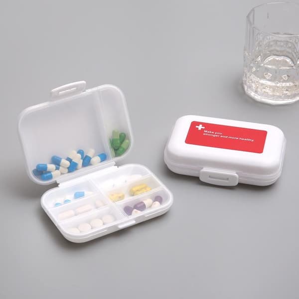 medisinboks / dosett / dosering pillerboks medisin boks 8 rom PUNAINEN