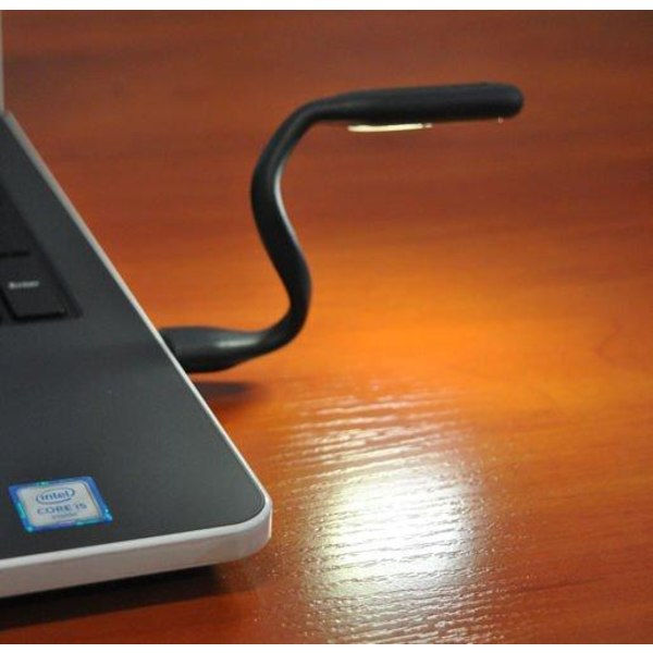 1-Pak - USB LED-lampe til Bærbare Computere - Fleksibel-sort