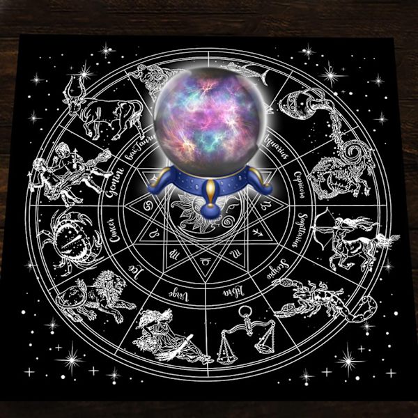 23x23In Flanelli Tarot-liina Riimujen Ennustaminen Alttari Tarot-paikkakansi taikurille Päivittäinen lautapelikorttialusta 75*75cm