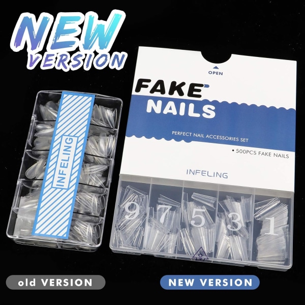 Nail Art 500 Pieces Denim Nails - Naturalmake up