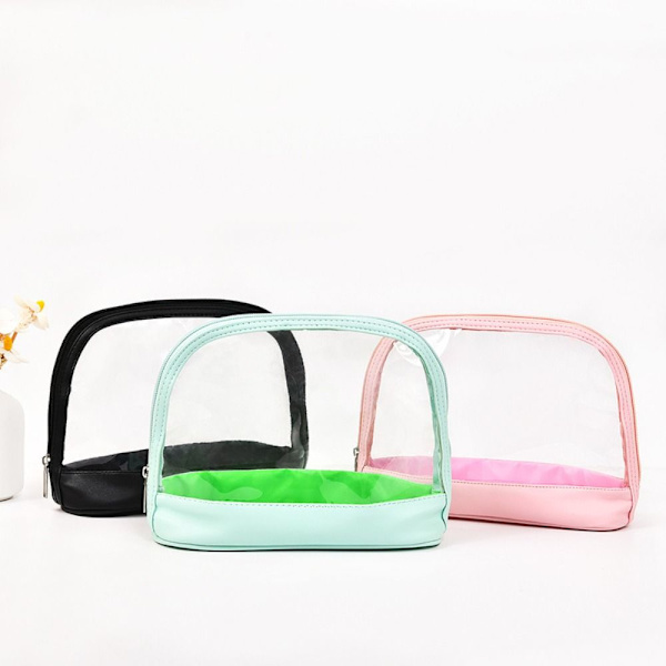 Transparent rese-necessär Shell Makeup Kosmetikaväska SVART Black