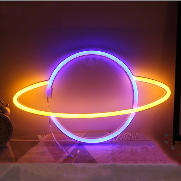 Neonljus planetformad