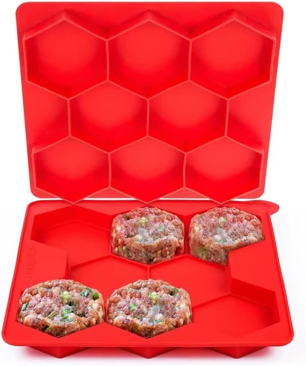 8-i-1 silikon burgerform - non-stick - perfekt burgerpresse i silikon