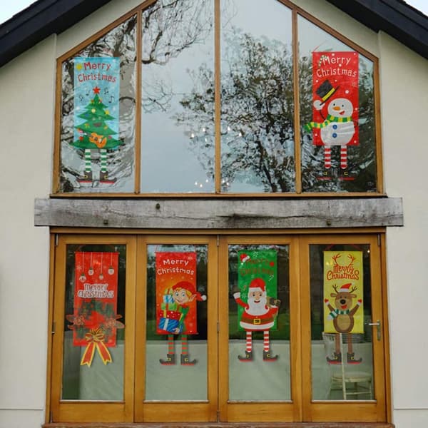 Juledekorasjon banner elg stil style 1