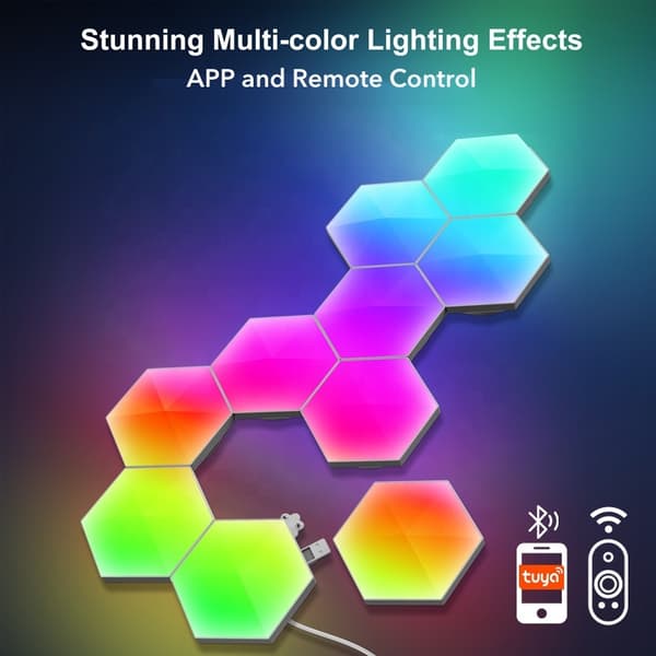 CL Lighting Producent Custom Design Hexagonal Vægpanel Rgb Rumindretningslys Gaming Led