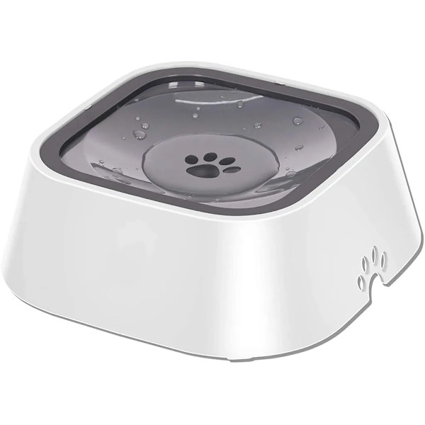 Hundskål Vattenskål Inget spill Långsam drickande Halkfri vattendispenser 1,5L