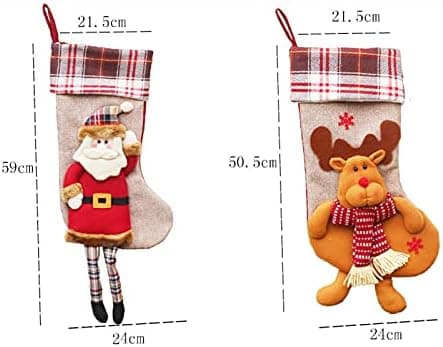 Julestrømper, gavepose til trædekorationstema Santa