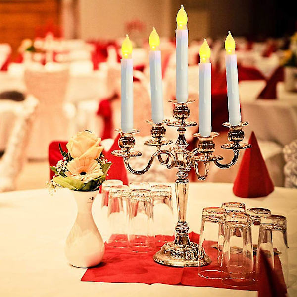 12 st Flameless Led Taper Candle Lights, batteridriven Harry Potter
