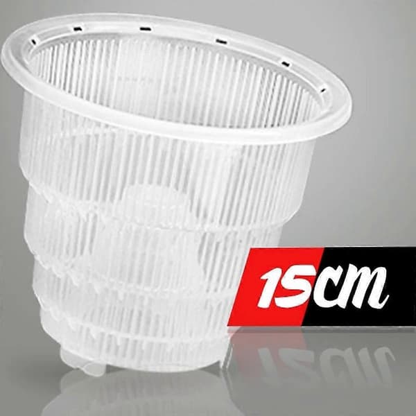 15 cm klar orkidéblomsterpotte i plast med slidser, åndbare orkidépotter