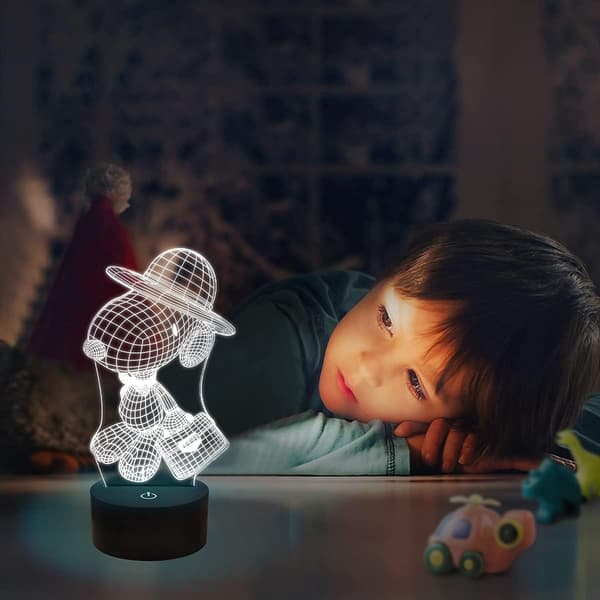 3D natlampe Original gud Snoopy Stitch 16 farveændringer,