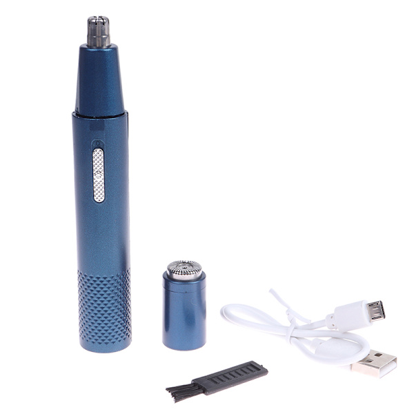 USB Elektrisk barbering Næse Øretrimmer Næsehårstrimmer Blue