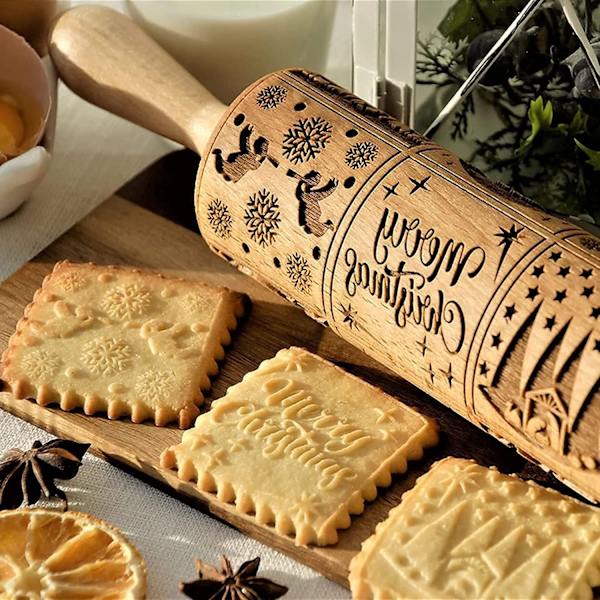 Nativity kjevle 9 forskjellige mønstre, for å bake kaker