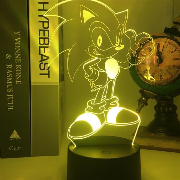 Creative Sonic 3D nattlampe kul og fargerik crack controller 481