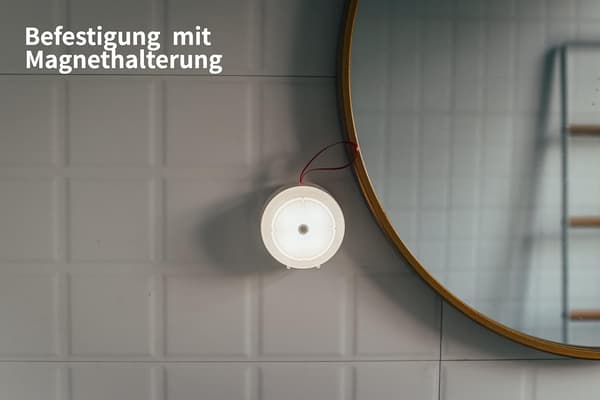 Bevægelig LED-natlampe med bevægelsessensor, bagside med magneter