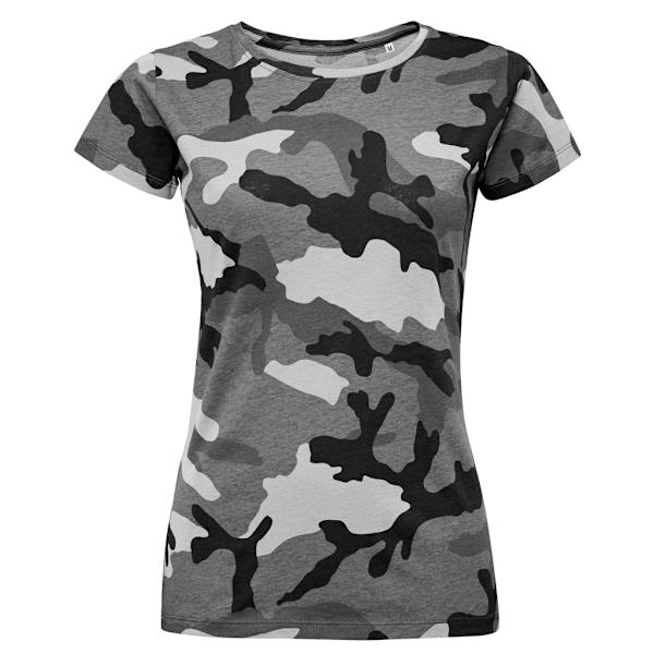 SOLS Dame/Dame Camo Kortærmet T-shirt Grå Camo Grey Camo M